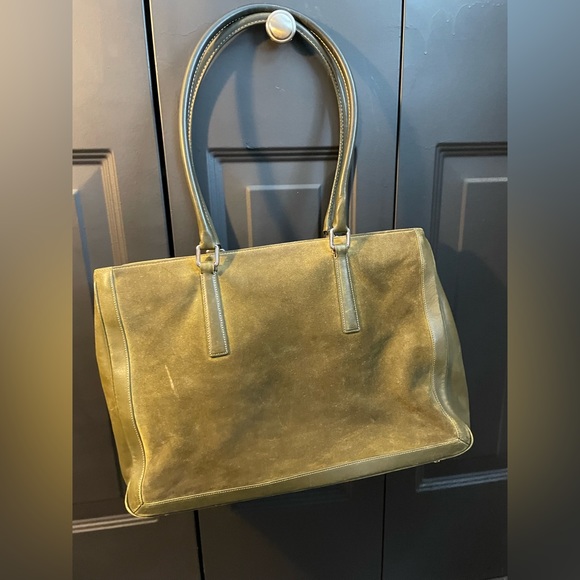 COACH Olive Green Suede Purse (Used) - Picture 5 of 13